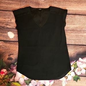 Express women's black size small silky shirt blouse 👚